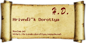 Hrivnák Dorottya névjegykártya